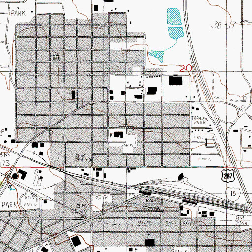 Topographic Map of 10N03W20CAAC01 Well, MT