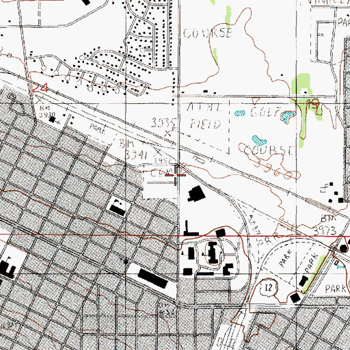 Topographic Map of 10N03W19CCBB01 Well, MT