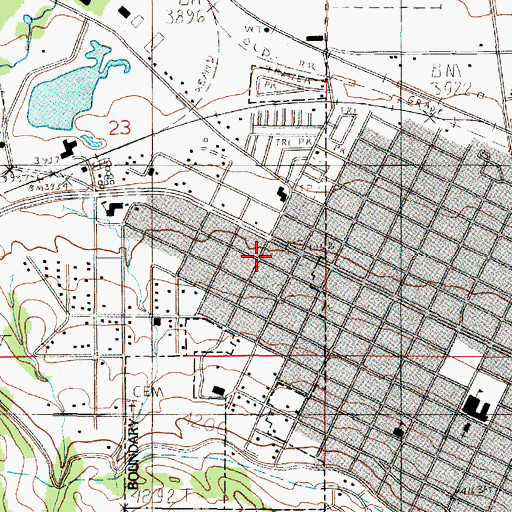 Topographic Map of 10N04W23DACD01 Well, MT