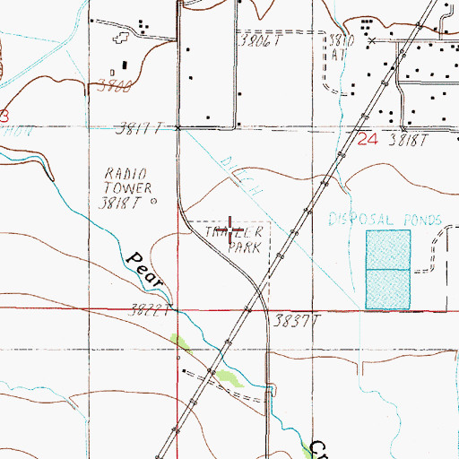 Topographic Map of 10N03W24CCAA01 Well, MT