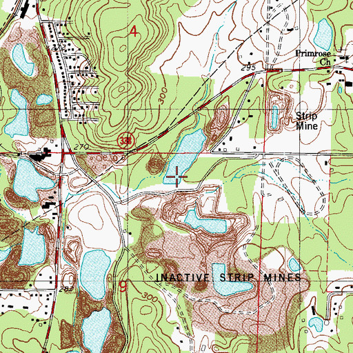 Topographic Map of Rauch Mine, AR