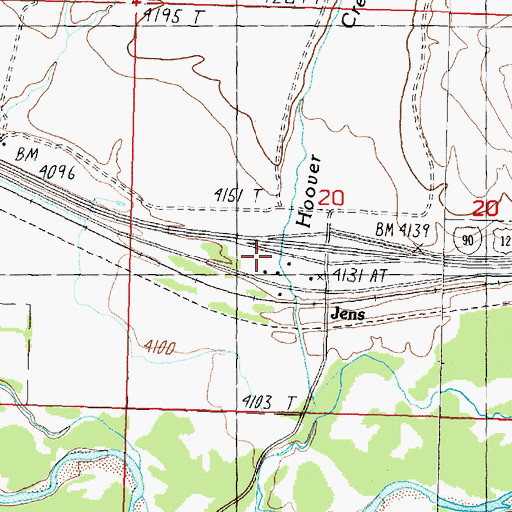 Topographic Map of 10N11W20CACA01 Well, MT