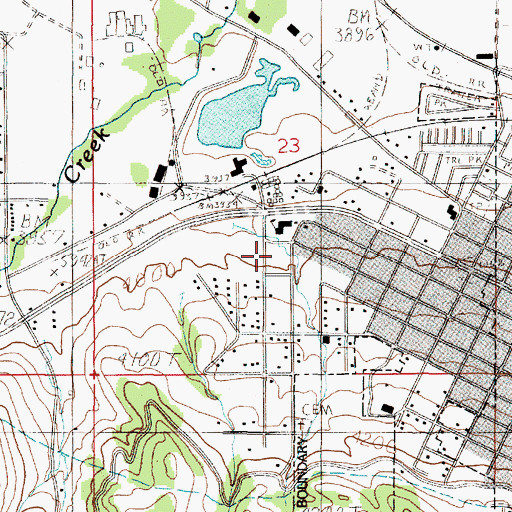 Topographic Map of 10N04W23CADD01 Well, MT