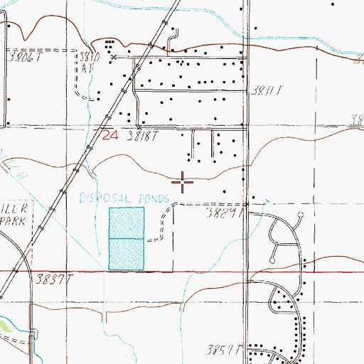 Topographic Map of 10N03W24DBD01_ Well, MT