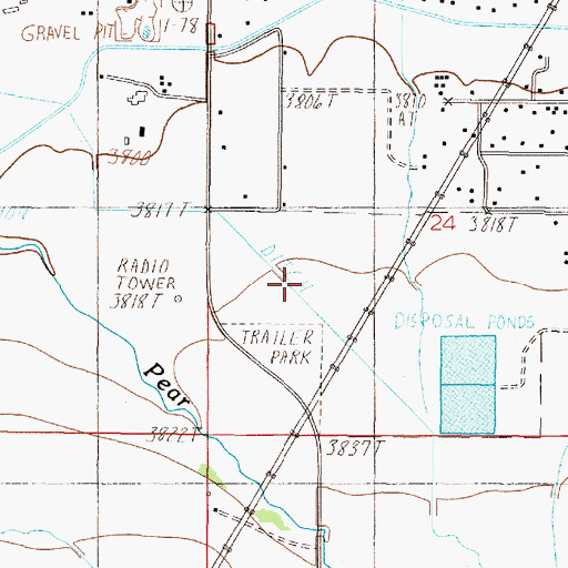 Topographic Map of 10N03W24CBD_01 Well, MT