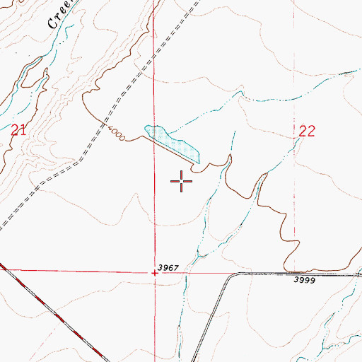 Topographic Map of 10N01E22CBD_01 Well, MT