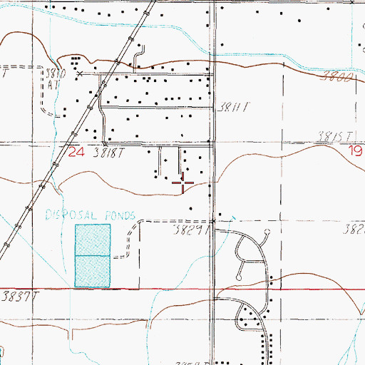 Topographic Map of 10N03W24DADB01 Well, MT