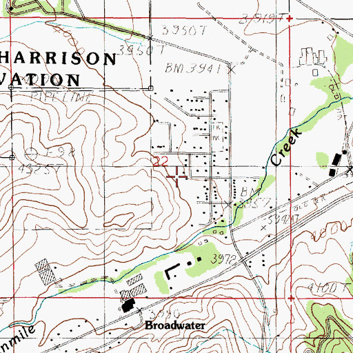 Topographic Map of 10N04W22DBAB01 Well, MT