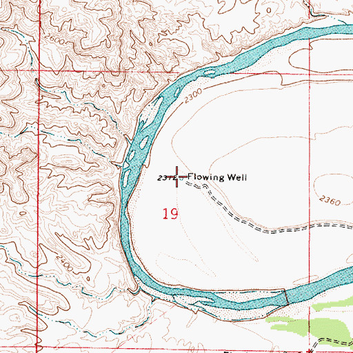 Topographic Map of 10N51E19ACCB01 Well, MT