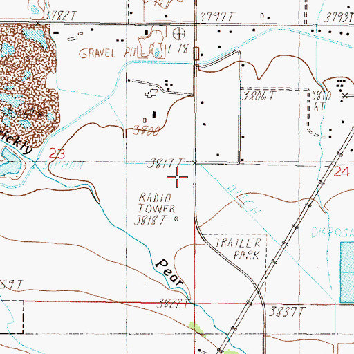 Topographic Map of 10N03W23DAAD01 Well, MT
