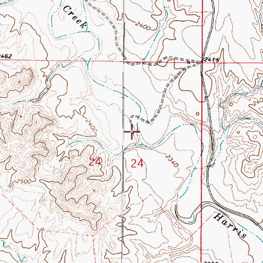 Topographic Map of 10N48E24ACAC01 Well, MT