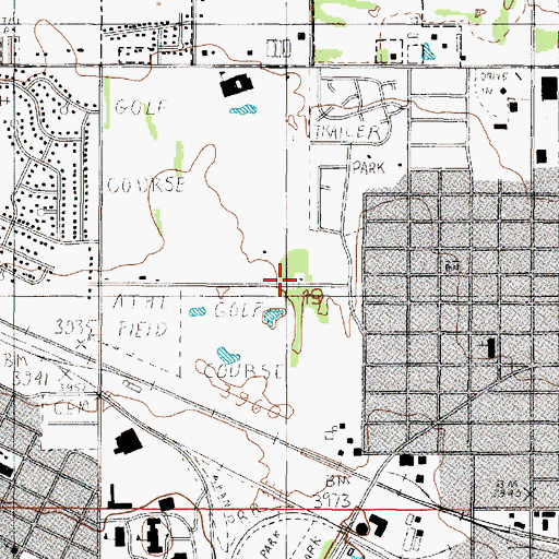 Topographic Map of 10N03W19BDDD01 Well, MT