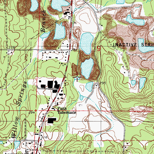 Topographic Map of Rauch Mine, AR