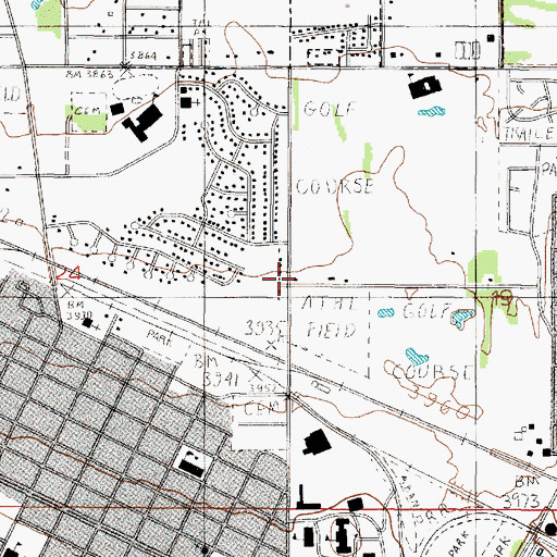 Topographic Map of 10N03W19BCCC01 Well, MT