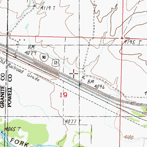 Topographic Map of 10N11W19ACAC01 Well, MT