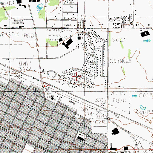 Topographic Map of 10N04W24ADBC01 Well, MT
