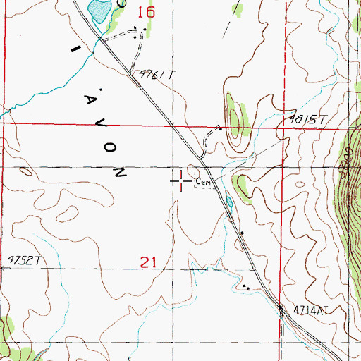 Topographic Map of 10N08W21ABDB01 Well, MT