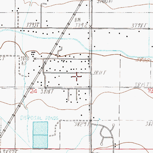 Topographic Map of 10N03W24ADDB01 Well, MT