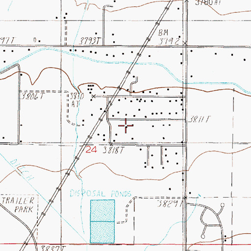 Topographic Map of 10N03W24ACDA01 Well, MT