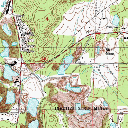 Topographic Map of Rauch Property Mine, AR