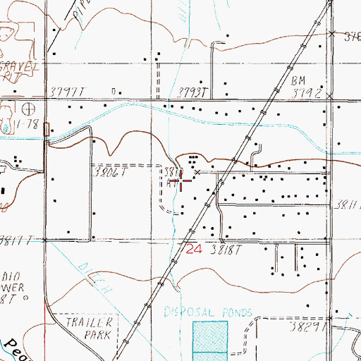 Topographic Map of 10N03W24ACCC01 Well, MT