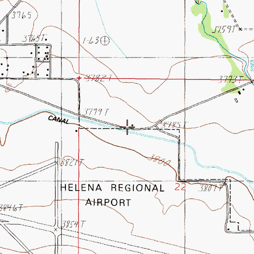 Topographic Map of 10N03W22BACC01 Well, MT