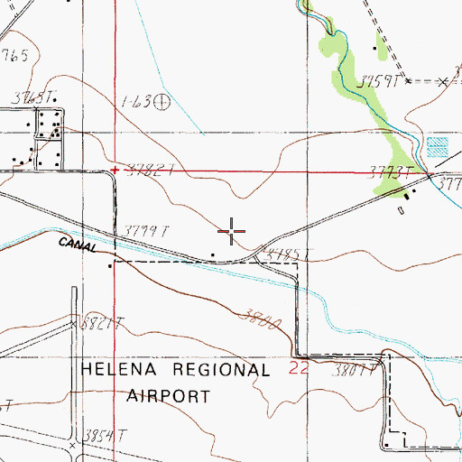 Topographic Map of 10N03W22BAC_01 Well, MT