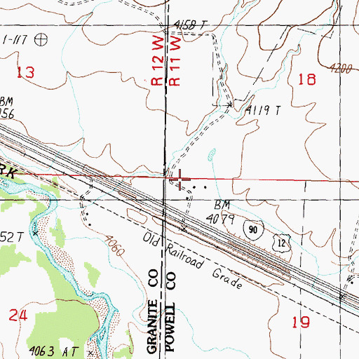 Topographic Map of 10N11W19BBBA01 Well, MT