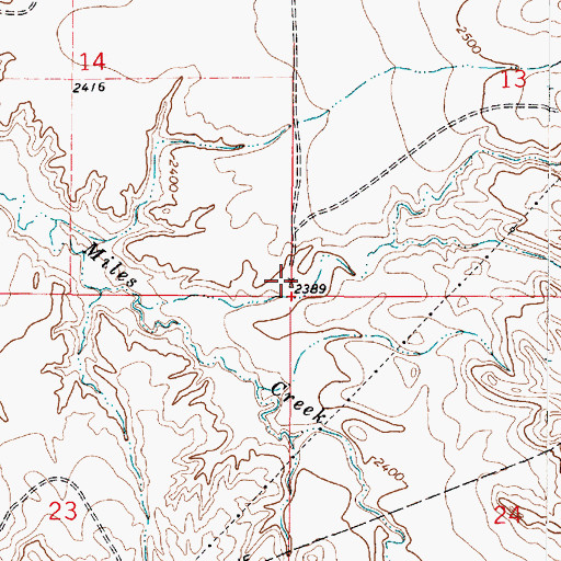 Topographic Map of 10N49E14DDDD01 Well, MT