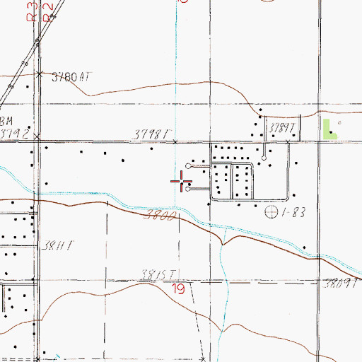 Topographic Map of 10N02W19ABCB01 Well, MT