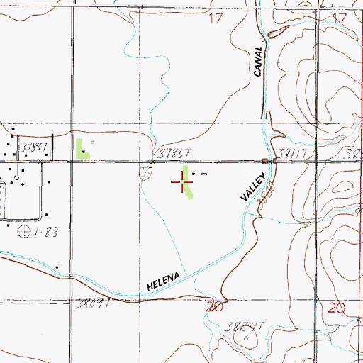 Topographic Map of 10N02W20BAAC01 Well, MT