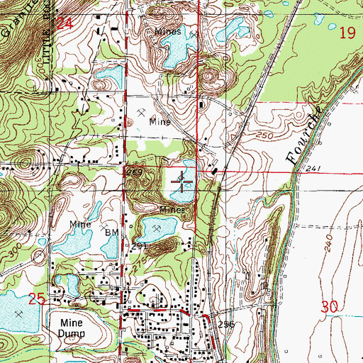 Topographic Map of Sherrill Mine, AR