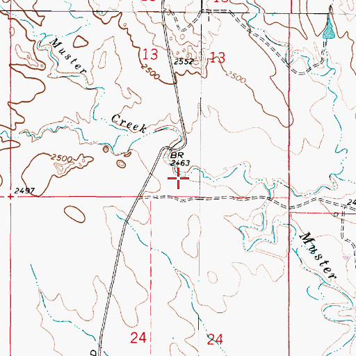 Topographic Map of 10N47E13DCCD01 Well, MT