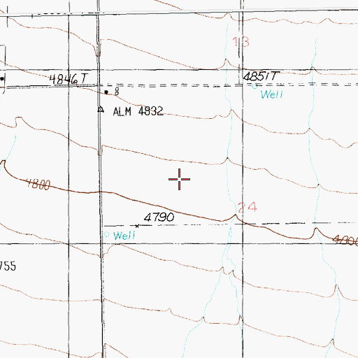 Topographic Map of 10N17E24B___01 Well, MT