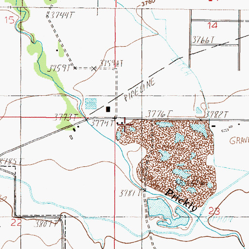 Topographic Map of 10N03W23BBB_01 Well, MT