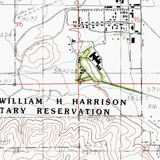 Topographic Map of 10N04W15CCCC01 Well, MT