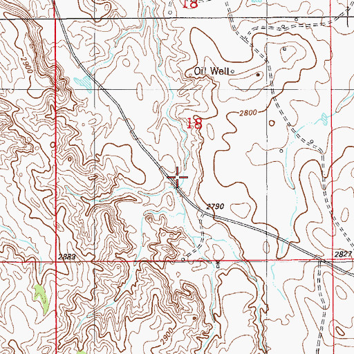 Topographic Map of 10N58E18CDDD01 Well, MT