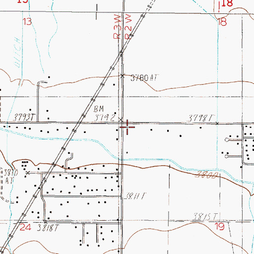 Topographic Map of 10N02W19BBBB01 Well, MT