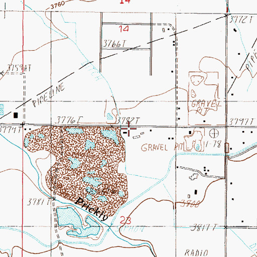 Topographic Map of 10N03W23ABBB01 Well, MT