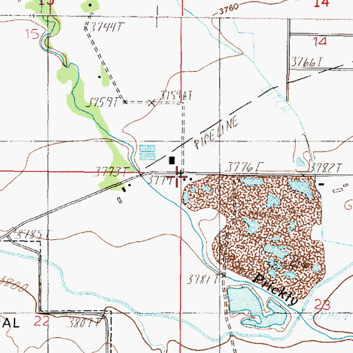 Topographic Map of 10N03W23BBBB01 Well, MT