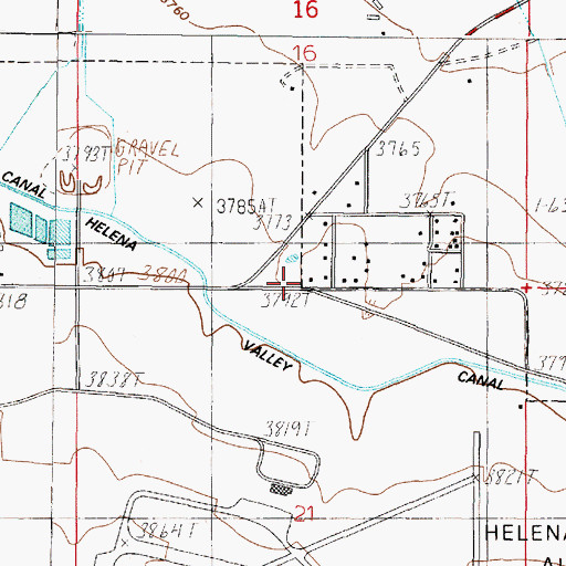 Topographic Map of 10N03W16DCCC02 Well, MT
