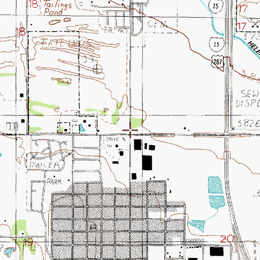 Topographic Map of 10N03W17CCCC01 Well, MT