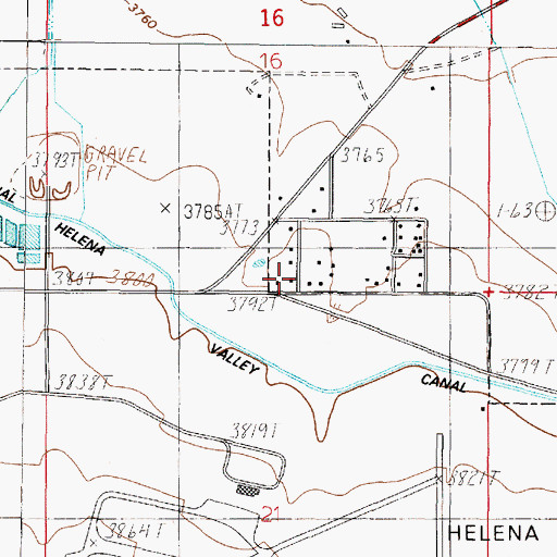 Topographic Map of 10N03W16DCCC01 Well, MT