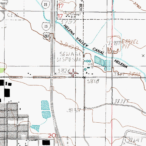 Topographic Map of 10N03W17DCDD01 Well, MT