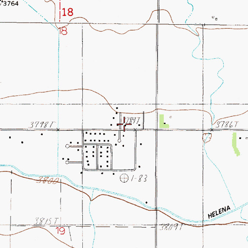 Topographic Map of 10N03W18DDDC01 Well, MT