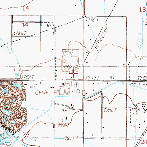 Topographic Map of 10N03W14DDDD01 Well, MT