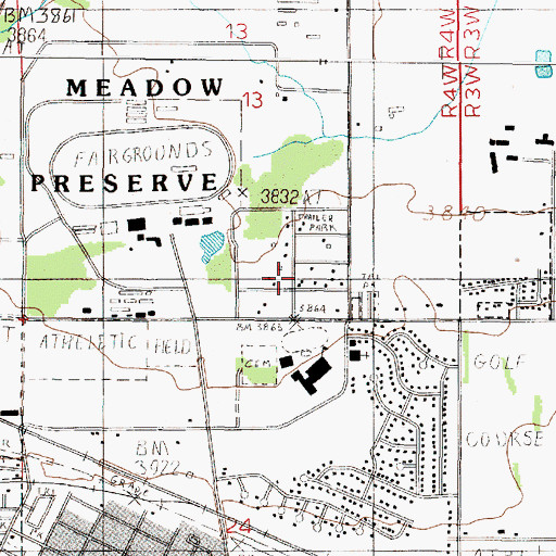 Topographic Map of 10N04W13DCDB01 Well, MT