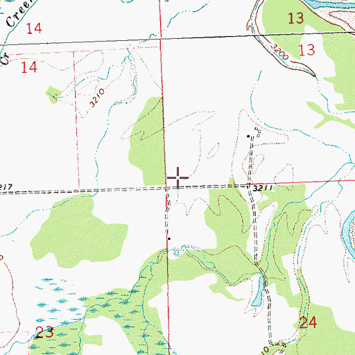 Topographic Map of 10N20W13CC__01 Well, MT