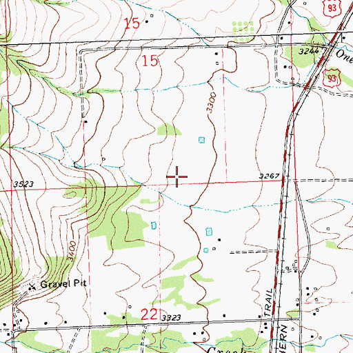 Topographic Map of 10N20W15DC__01 Well, MT