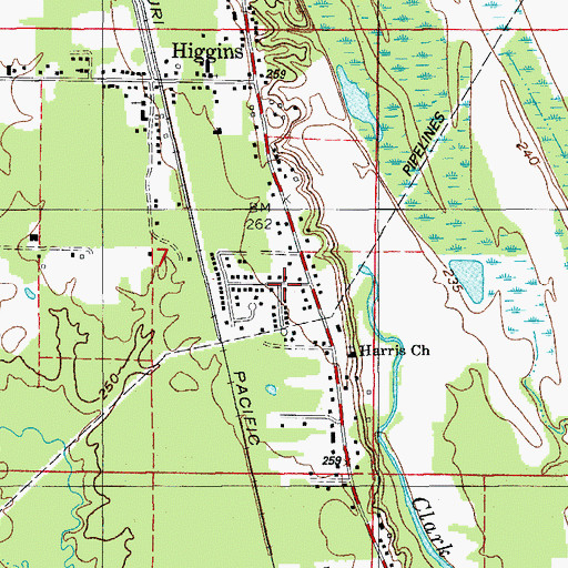 Topographic Map of Union Industrial Agriculture College (historical), AR